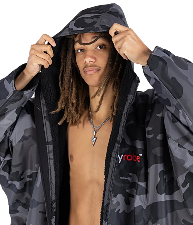 Dryrobe Adult Advance Long Sleeve Change Robe V3 Medium Black/Camo Black-5